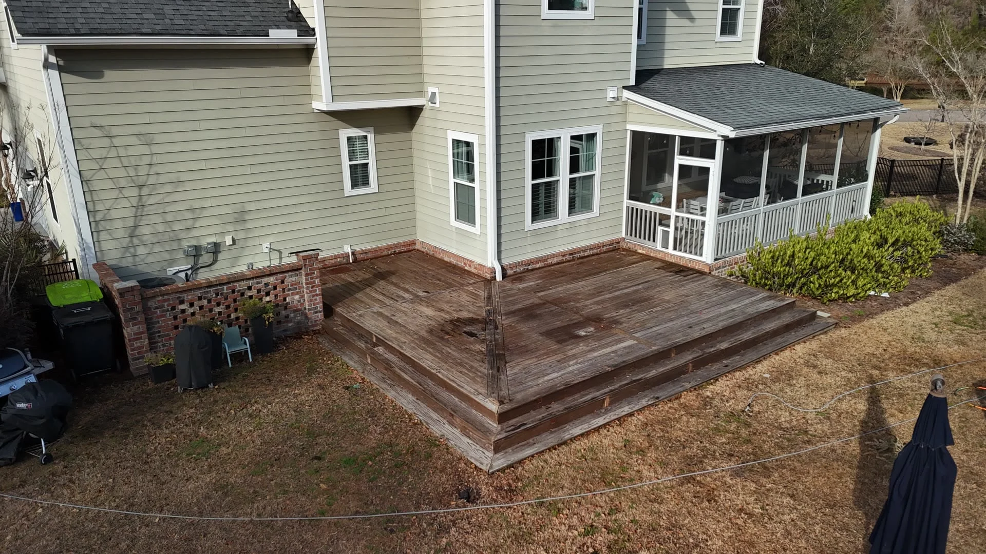Deck Restoration — before